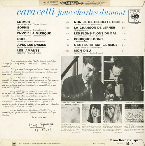 CARAVELLI joue charles dumont S62895