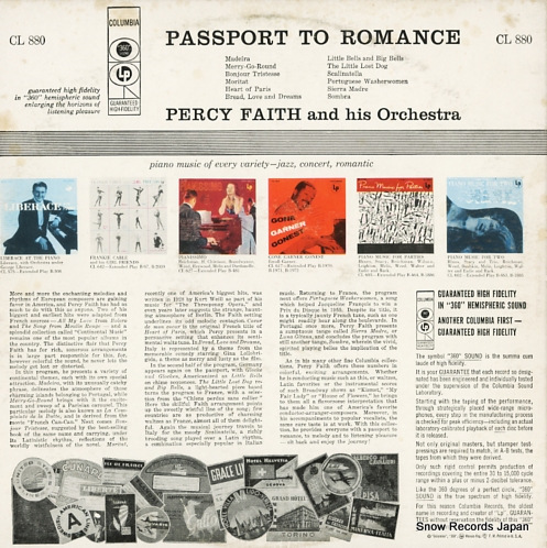 FAITH, PERCY passport to romance CL880