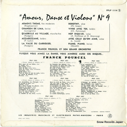 POURCEL, FRANCK amour danse et violons no9 FFLP1114