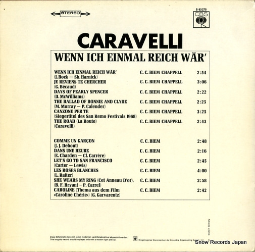 CARAVELLI wenn ich einmal reich war S63275