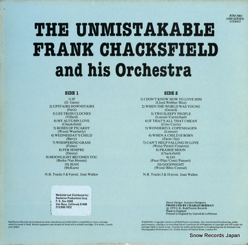 CHACKSFIELD, FRANK the unmistakable RIM3001