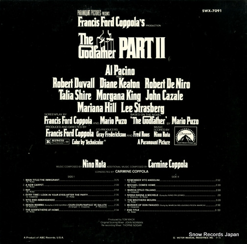 ROTA, NINO the godfather part ii SWX-7091