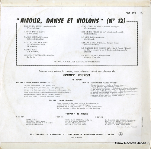 POURCEL, FRANCK amour danse et violons n12 FELP199