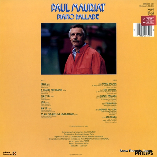 MAURIAT, PAUL piano ballade 822685-1