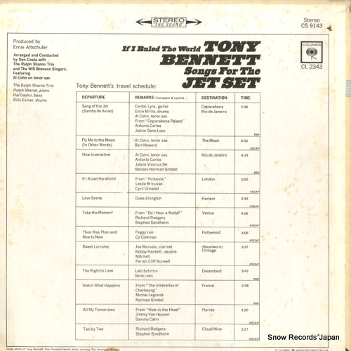 BENNETT, TONY if i ruled the world - songs for the jet set CS9143