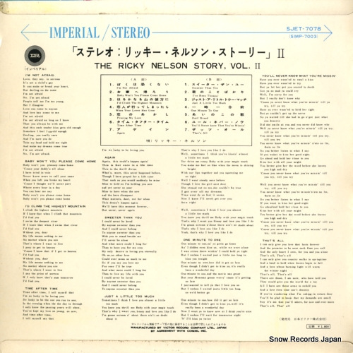 NELSON, RICKY the ricky nelson story vol.2 SJET-7078