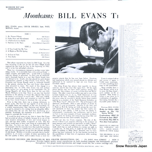 EVANS, BILL moonbeams VIJ-130