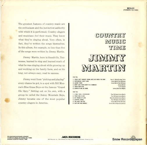 ߡޡƥ country music time MCA-91