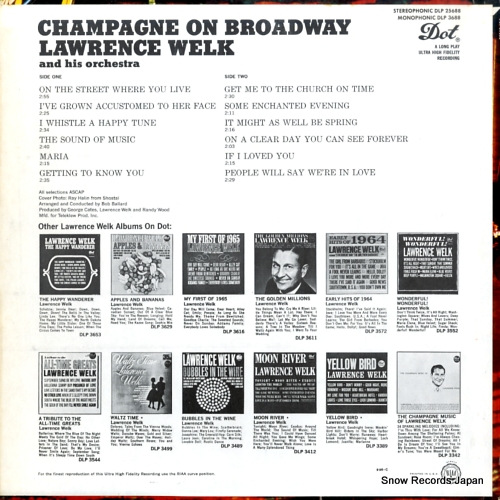 WELK, LAWRENCE champagne on broadway DLP25688