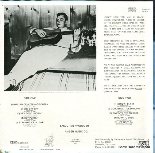 CASH, JOHNNY the sun sessions NGLP-4000