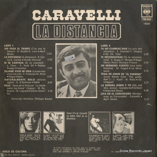 CARAVELLI la distancia 19283