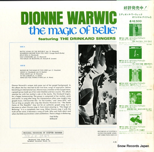 WARWICKE, DIONNE the magic of believing FDX-305