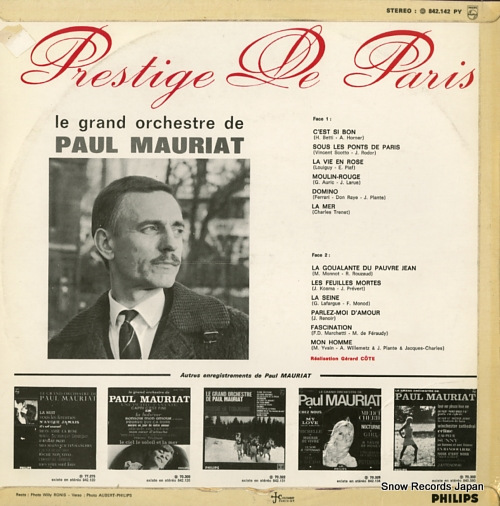MAURIAT, PAUL prestige de paris 842.142PY