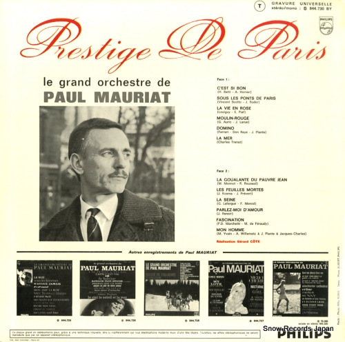 MAURIAT, PAUL prestige de paris 844.730BY