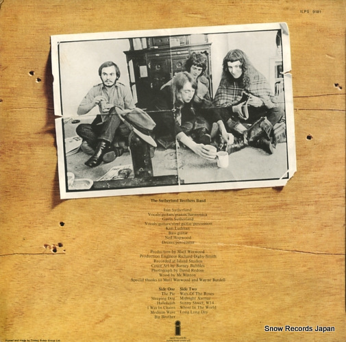 SUTHERLAND BROTHERS, THE the sutherland brothers band ILPS9181
