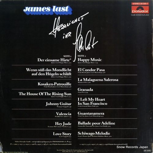 LAST, JAMES herzlichst ihr james last 28369-7