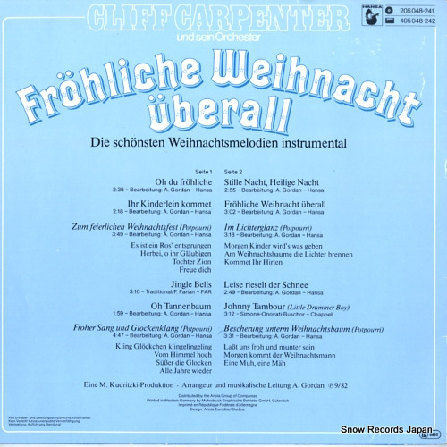 CARPENTER, CLIFF frohliche weihnacht uberall 205048