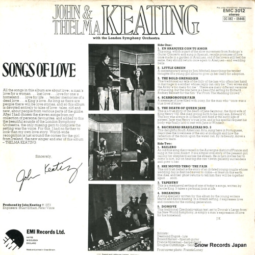 KEATING, JOHN AND THELMA songs of love EMC3012