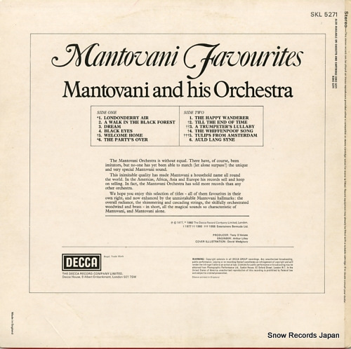 MANTOVANI mantovani favorites SKL5271