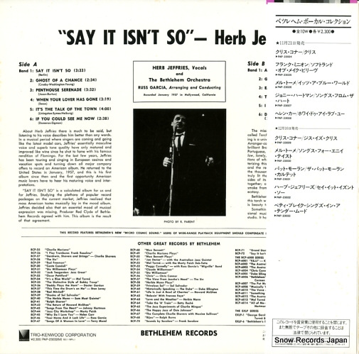 JEFFRIES, HERB say it isn't so PAP-23032(M)