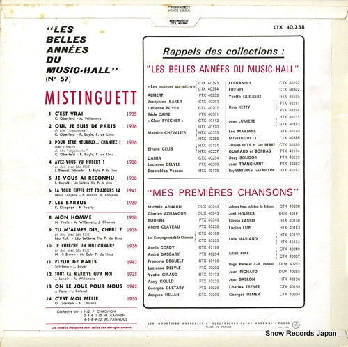 ߥ󥲥å les belles annees du music-hall n57 CTX40.358