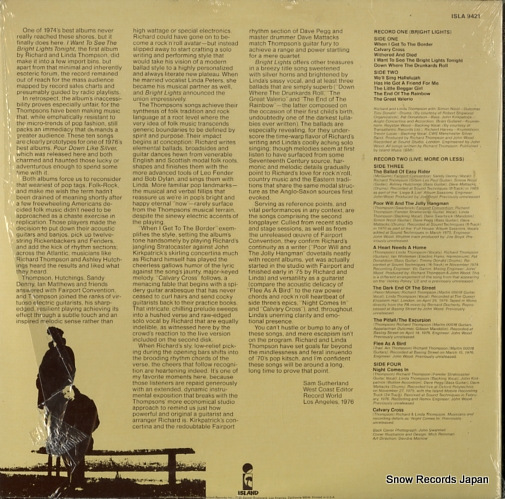 THOMPSON, RICHARD richard thompson live (more or less) ISLA9421