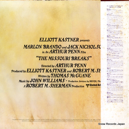 WILLIAMS, JOHN the missouri breaks FML58