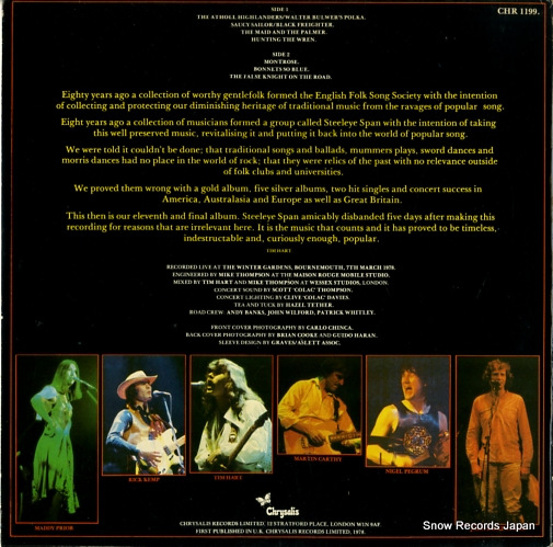 STEELEYE SPAN live at last CHR1199