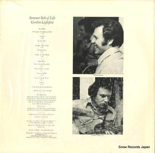 LIGHTFOOT, GORDON summer side of life MS2037