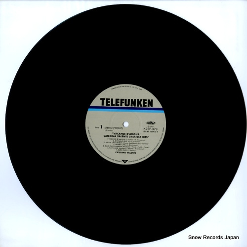 VALENTE, CATERINA vacance d'amour / greatest hits K25P-379
