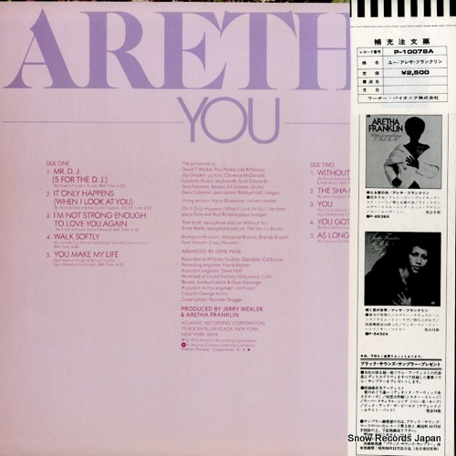 FRANKLIN, ARETHA you P-10078A