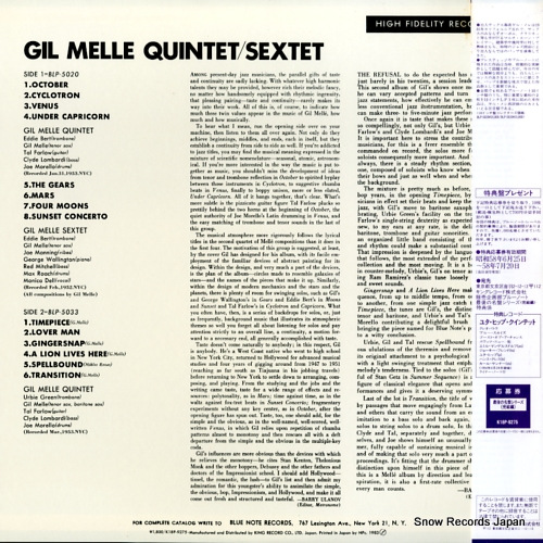 MELLE, GIL gil melle quintet & sextet K18P-9275
