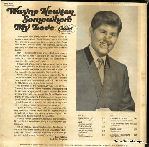 NEWTON, WAYNE somewhere my love SPC-3455