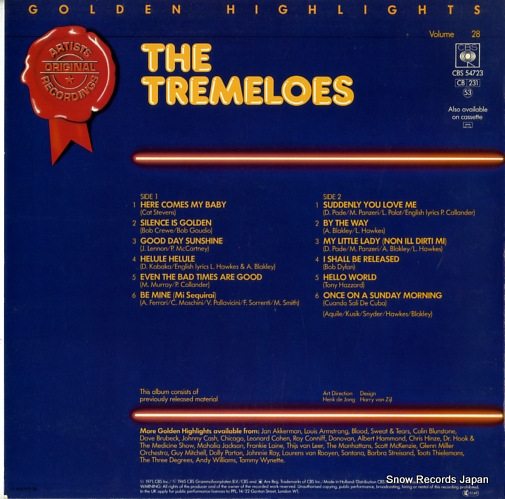 TREMELOES, THE golden highlights CBS54723