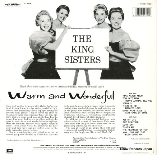 KING SISTERS, THE warm and wonderful 1599351