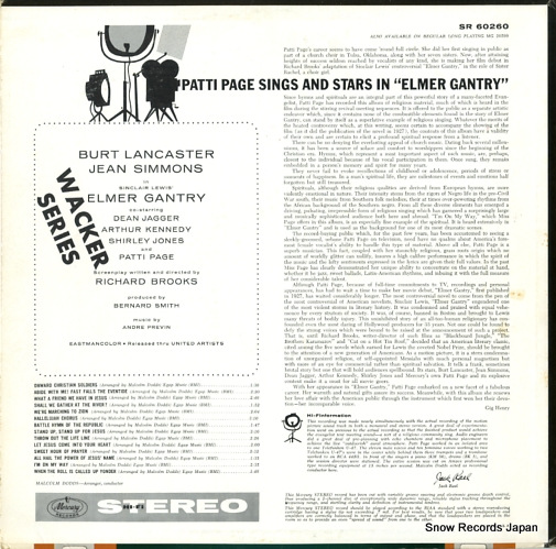 PAGE, PATTI elmer gantry SR60260