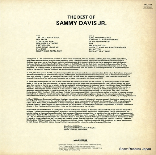 DAVIS, SAMMY, JR. the best of sammy davis jr. MCL1701