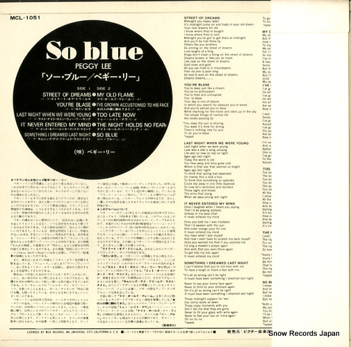 LEE, PEGGY so blue MCL-1051