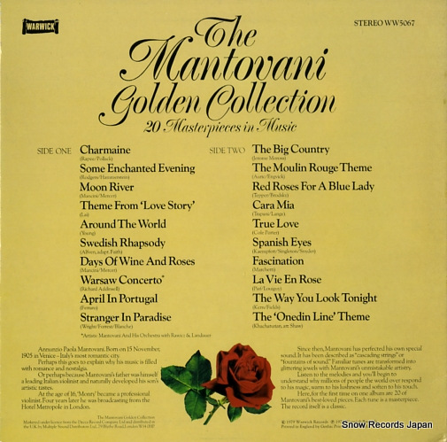 MANTOVANI the mantovani golden collection WW5067