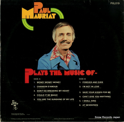 MAURIAT, PAUL plays the hits of... PXL019