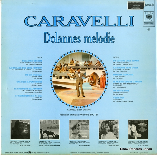 CARAVELLI dolannes melodie CBS81111