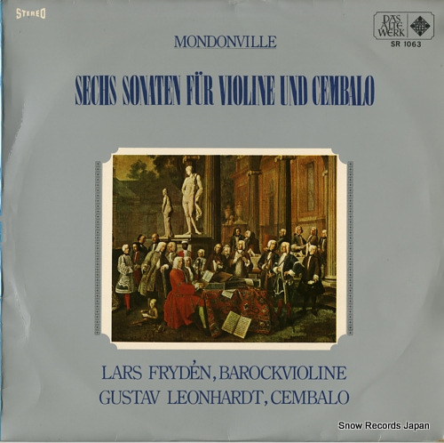 LEONHARDT, GUSTAV / LARS FRYDEN sechs sonaten fur violine und cembalo SR1063