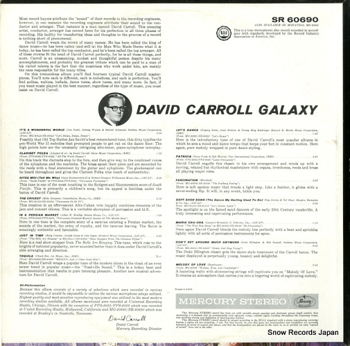 CARROLL, DAVID david carroll galaxy SR60690