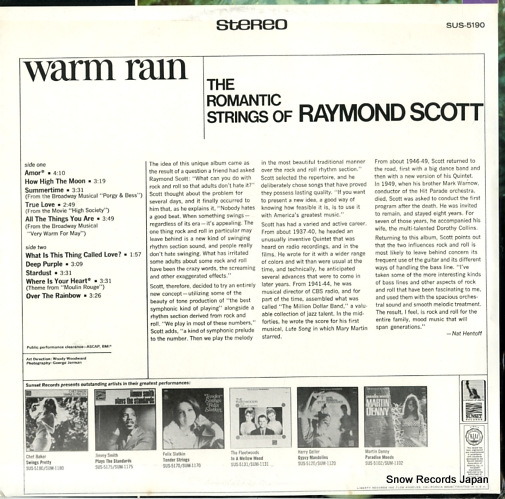 SCOTT, RAYMOND warm rain SUS-5190