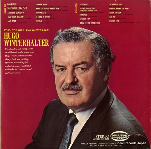 WINTERHALTER, HUGO romanceable and danceable M2S-3168