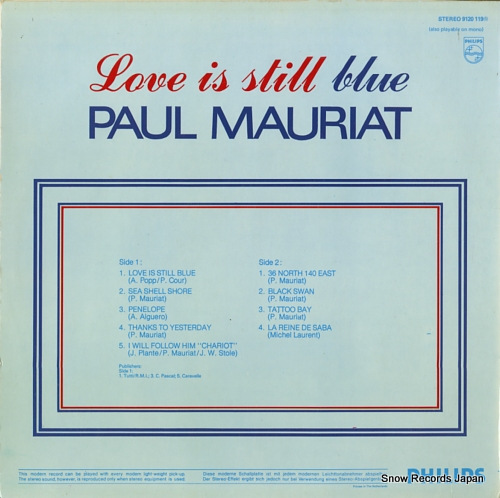 MAURIAT, PAUL love is still blue 9120119
