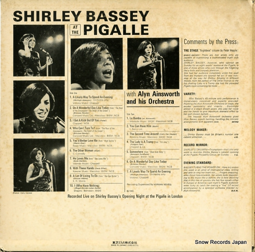 BASSEY, SHIRLEY at the pigalle EMS-80378