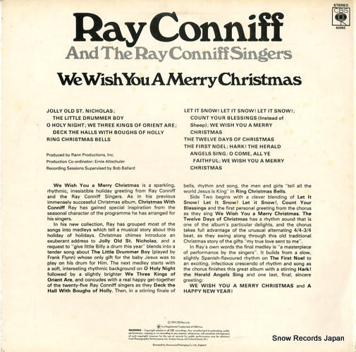 CONNIFF, RAY we wish you a merry christmas CBS62092