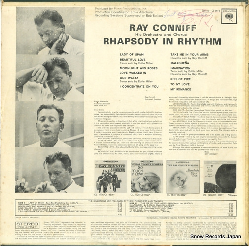 CONNIFF, RAY rhapsody in rhythm CS8678