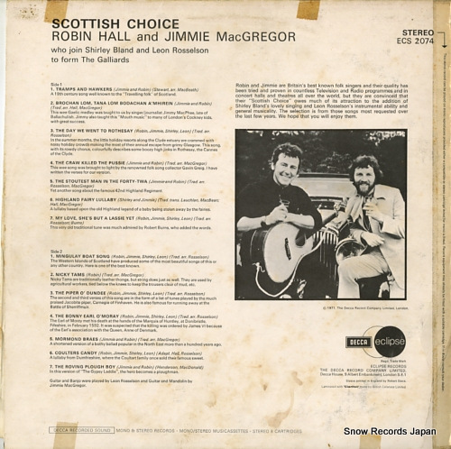ROBIN HALL AND JIMMIE MACGREGOR scottish choice ECS2074